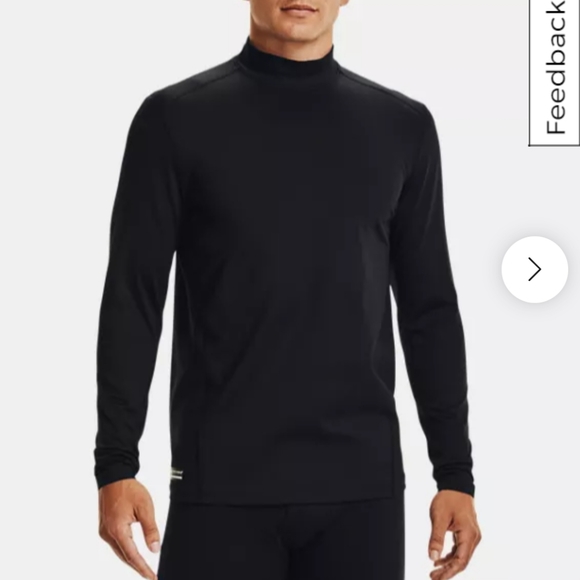 Under Armour Tactical ColdGear Infrared Mock Base Layer Shirt Black Mens 3XL - Picture 2 of 6
